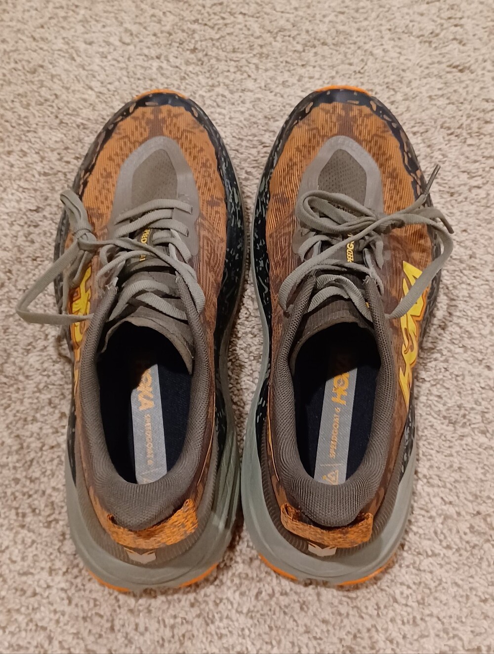 Hoka Men's Speedgoat 6 trail running shoes in the Antique Olive Size 10.5 - Picture 8 of 10